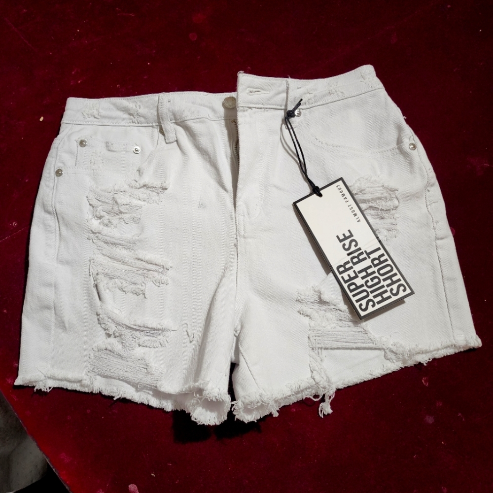 Almost Famous Super High-rise Distressed Jeans Shorts